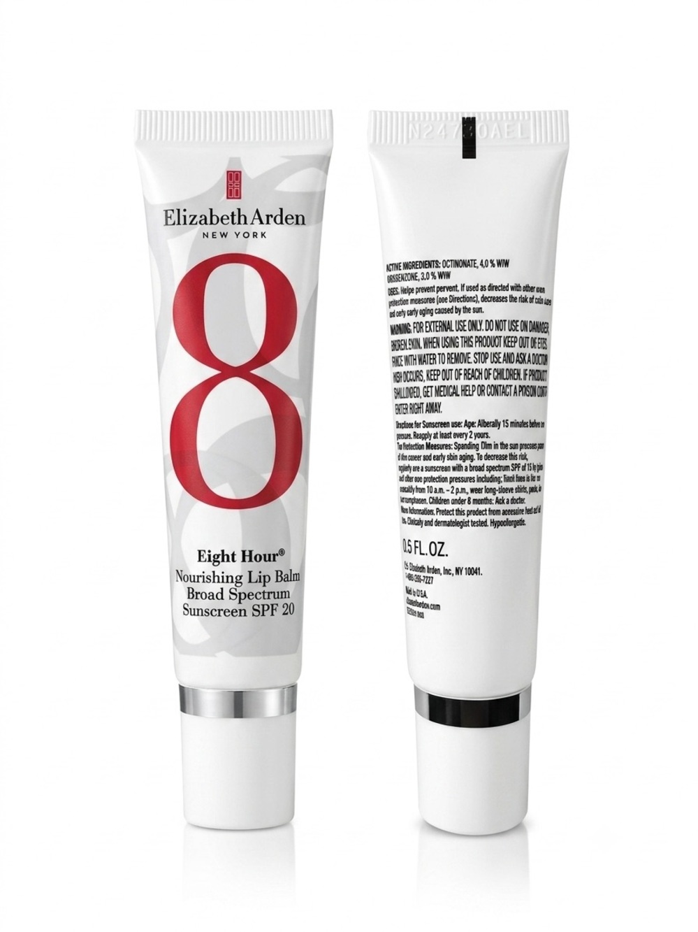 Elizabeth Arden White Tube Lip Balm 8 hour line